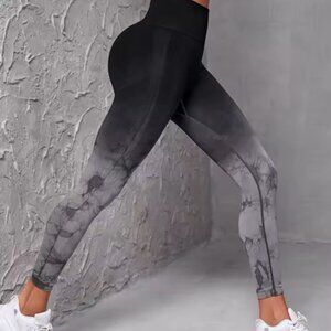 New! Ombré Leggings High Waisted - Size L